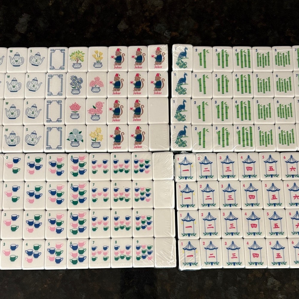 Colorful Mahjong Tile Set